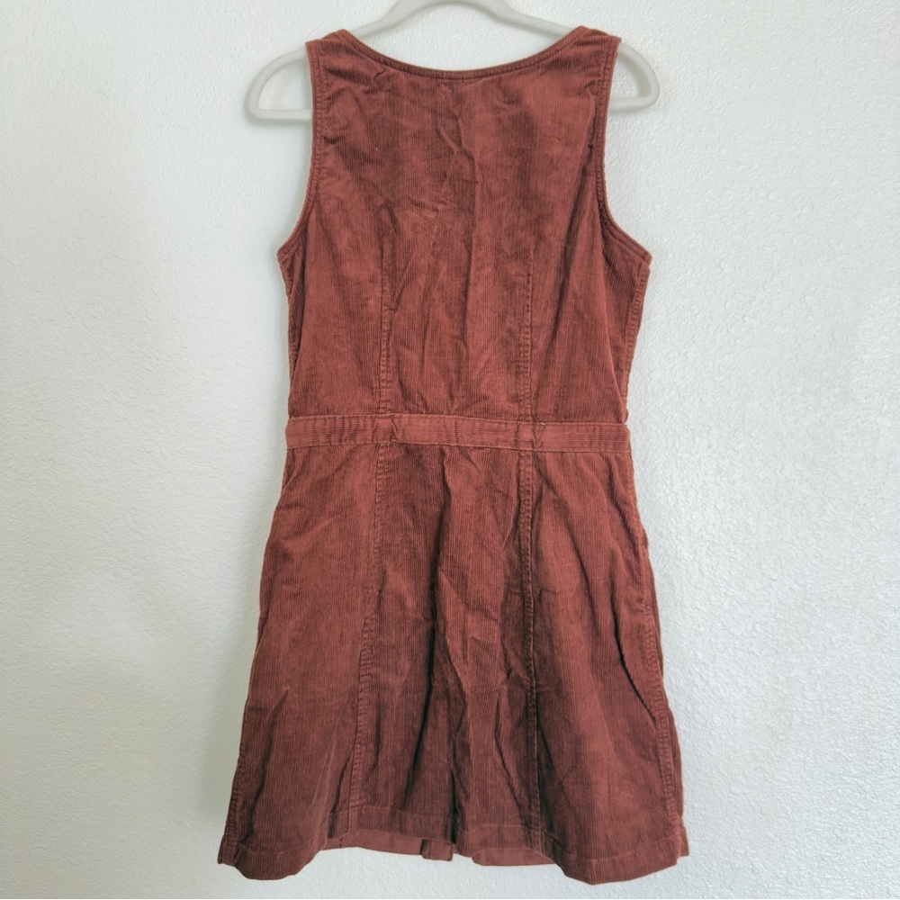 Levis Corduroy Mini Dress Burnt Orange/Brown Button Up Womens size M - Picture 10 of 10